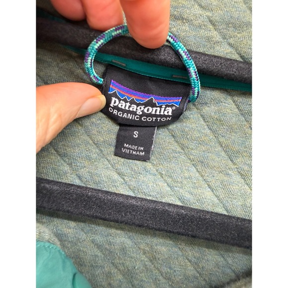 Patagonia Womens Cotton Quilt Snap-T Pullover Green Teal 25281 SP17 Small - Picture 2 of 8